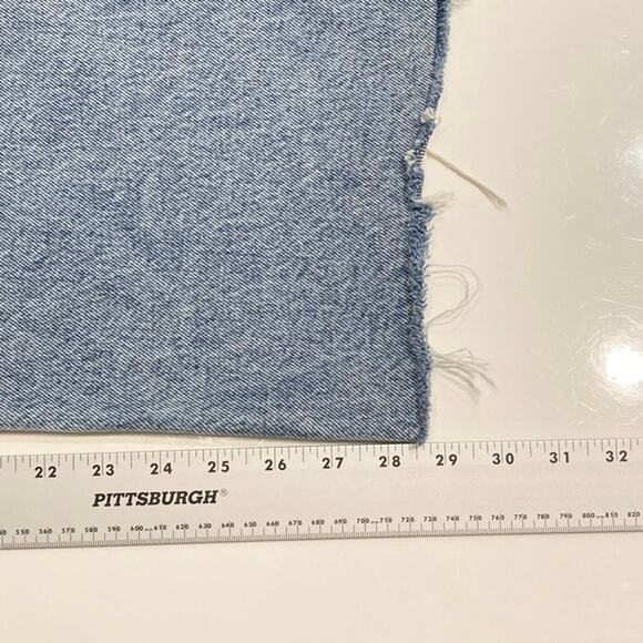 MAISON MARGIELA Jeans 28”Blue High-Waist Barrel Wide Slashed Raw-Hem Luxury Zip - Picture 9 of 15